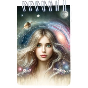 Carnet cu spira 7 x 10.5 cm, 50 foi veline, Cosmosul e frumos
