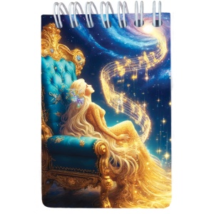 Carnet cu spira 7 x 10.5 cm, 50 foi veline, Vis de printesa