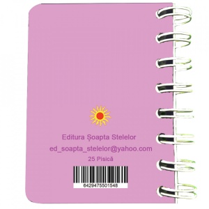 Carnet cu spira Pisica, 7 x 10 cm, 75 foi veline - Img 5