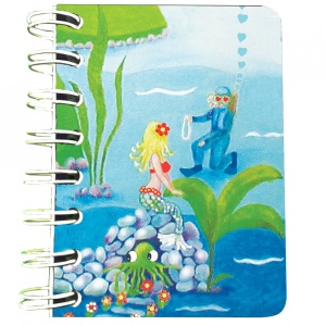 Carnet cu spira Romantism acvatic, 7 x 10 cm, 75 foi veline