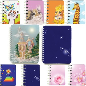 Set 10 carnete Aleator 5, doua carnete cu spira 12 x 16 cm, 100 foi dictando si 8 carnete cu spira 7 x 10 cm, 75 foi veline