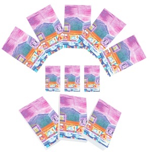 Set carnetele de buzunar Grecia 10 + 1, 100 foi albe, 5 x 8 cm