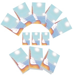Set carnetele de buzunar Suflete pereche 10 + 1, 100 foi albe, 5 x 8 cm