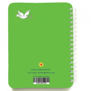 Carnet cu spira Arhanghelul Rafael, 12 x 16 cm, 100 foi dictando cu inger, necartonat - Img 6