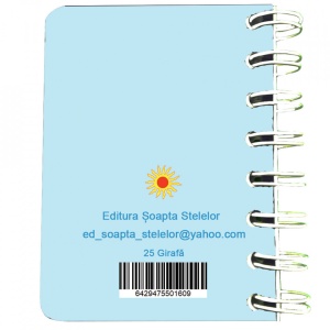 Carnet cu spira Girafa, 7 x 10 cm, 75 foi veline - Img 5