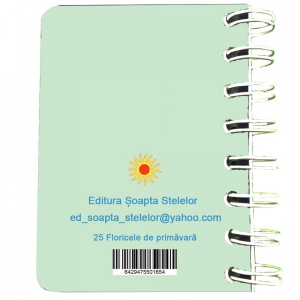 Carnet cu spira Floricele de primavara, 7 x 10 cm, 75 foi veline - Img 3