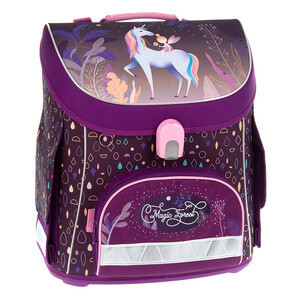 Ghiozdan Compact easy schoolbag with magnetic lock Magic Forest