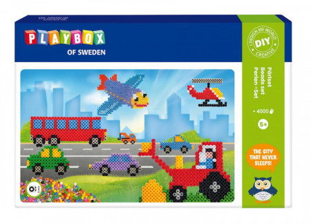 Playbox Set margele de calcat - tematica vehicule - 4.000buc