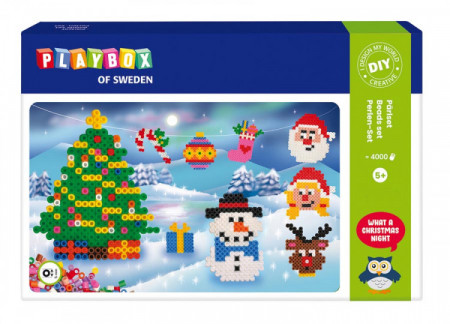 Mărgele de călcat, tematică de Crăciun, 4000 buc, Playbox