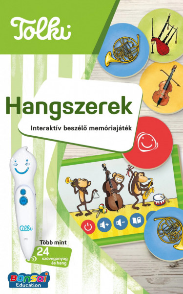 Tolki - Hangszerek Interaktív beszélő memóriajáték 3-7 éveseknek