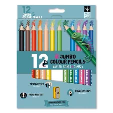 Set creioane colorate jumbo Ars Una
