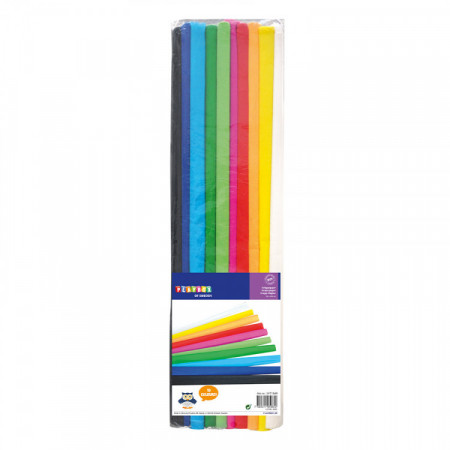 Crepe paper set 10 colours 50 x 200 cm, Playbox