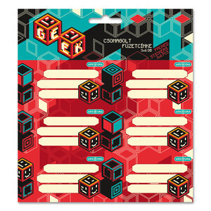 Packed stickers (3*6 pcs) Geek