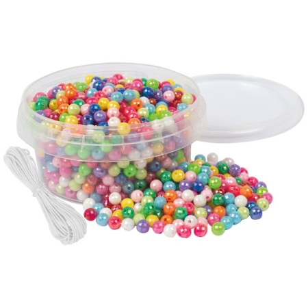 Playbox Beads in jar, crystals, ˜ 700 pcs