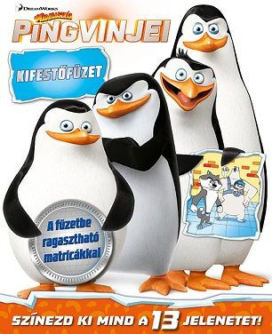 Madagaszkár pingvinjei - kifestőfüzet matricákkal