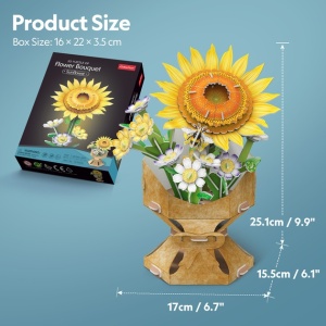 3D puzzle floarea soarelui - Img 2