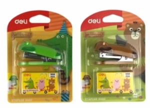Capsator mini Deli cu animale - capse Nr. 10