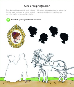 Carte de activități cu Prințese din seria De ce? De ce? De ce?, cu pagini de colorat, autocolante, jocuri și activități creative inspirate din lumea prințeselor.