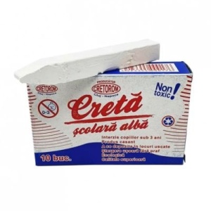 Cretă Albă Cretorom – Set 10 Bucăți