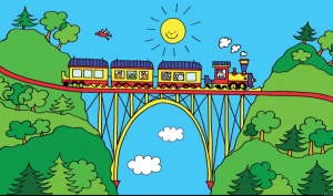 Diafilm DE - Der kleine Zug im Moosental
