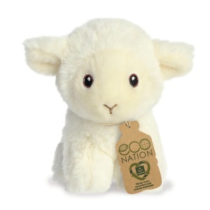 Eco Nation Oiță - Pluș ecologic și adorabil de 13 cm pentru toate vârstele