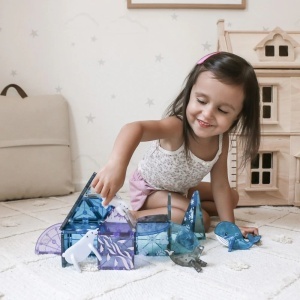 Set magnetic MAGNA-TILES Arctic Animals – 25 piese cu animale polare: urs, foca, pinguin, balenă. Joacă STEM creativă pentru copii peste 3 ani