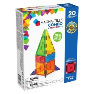MAGNA-TILES Combo + microMAGS, 20 piese