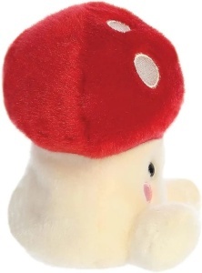 Palm Pals Amanita – jucărie de pluș în formă de ciupercuță roșie, 13 cm, moale, adorabilă și eco-friendly, din colecția Aurora Palm Pals.