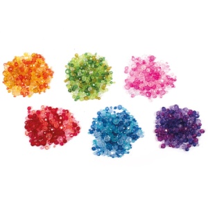 Playbox Faceted Beads – mărgele fațetate colorate din plastic acrilic, ideale pentru bijuterii handmade și proiecte art & craft creative.