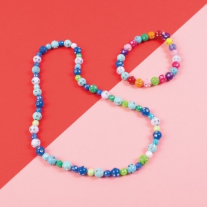 Playbox Mărgele Plastic Diamonds Round – set 1000 mărgele rotunde Ø 8 mm, sclipitoare, în culori mixte, ideale pentru bijuterii handmade.