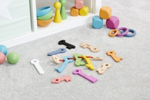 Set chei din lemn pentru numarat si insirat, TickiT - Img 3