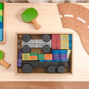 Set de constructie 50 piese Rainbow Transport Pack Connetix - Img 6