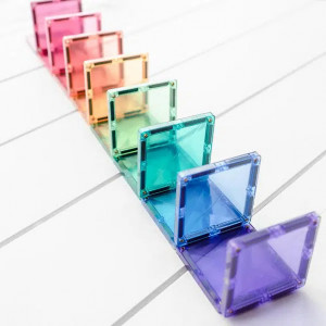 Set de constructie magnetic, Connetix Magnetic Tiles, Pastel 120 piese - Img 6