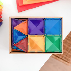 Set de constructie magnetic, Connetix Magnetic Tiles, Starter Pack 60 piese - Img 5