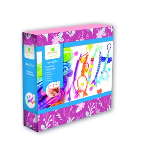 Set pentru împletit brățări din fire Scoubidou, 5 tehnici - Sycomore