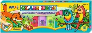 Set vopsea autocolantă - se lipeşte pe sticlă - Glass Deco - animale