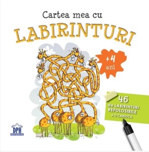 CARTEA MEA CU LABIRINTURI - 46 de labirinturi refolosibile + o carioca
