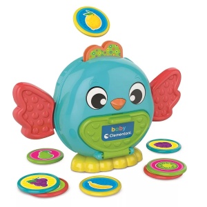 Clementoni Baby Bird – jucărie interactivă educativă pentru bebeluși, cu plăci colorate și design Montessori pentru dezvoltarea coordonării și logicii.