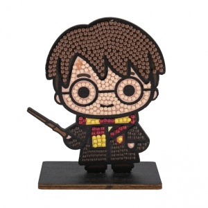 Crystal Art Harry Potter 2 – set creativ cu cristale strălucitoare, figurină din lemn tăiat cu laser și suport decorativ pentru colecționari.