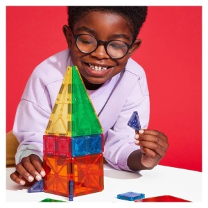 Set magnetic educativ MAGNA-TILES Combo + microMAGS 20 piese – construcții pentru copii de la 3 ani