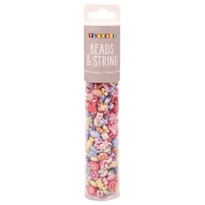 Mărgele cu Litere și Forme Pastelate Playbox – 350 piese pentru creații personalizate