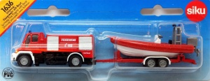 Masina de pompieri Unimog cu barca - SIKU 1636