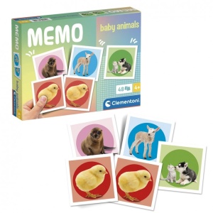 Memo Game – Baby Animals: joc de memorie cu animale drăgălașe, colorat și educativ, perfect pentru dezvoltarea copiilor.