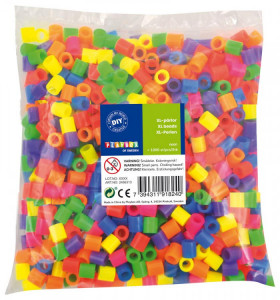 Playbox Margele de calcat XL - culori neon - 1.000buc