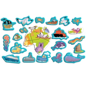 Puzzle magnetic - harta lumii - Img 2