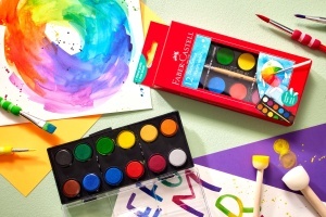 Set 12 acuarele cu pensula Faber-Castell - Img 2