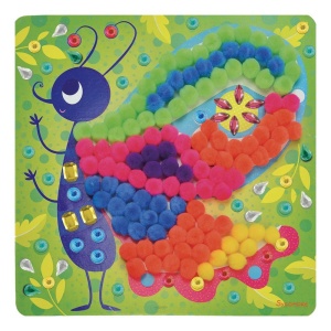 Set creativ cu pompoane, Fluturi - Sycomore Stick'n Fun - Img 2