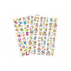 Stickers robots and space figures,