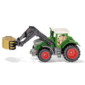 Tractor cu braț și clește pentru baloți, mașină agricolă metalică - SIKU 1539