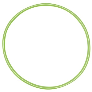 Cerc Hula Hoop verde de 60 cm, Playbox